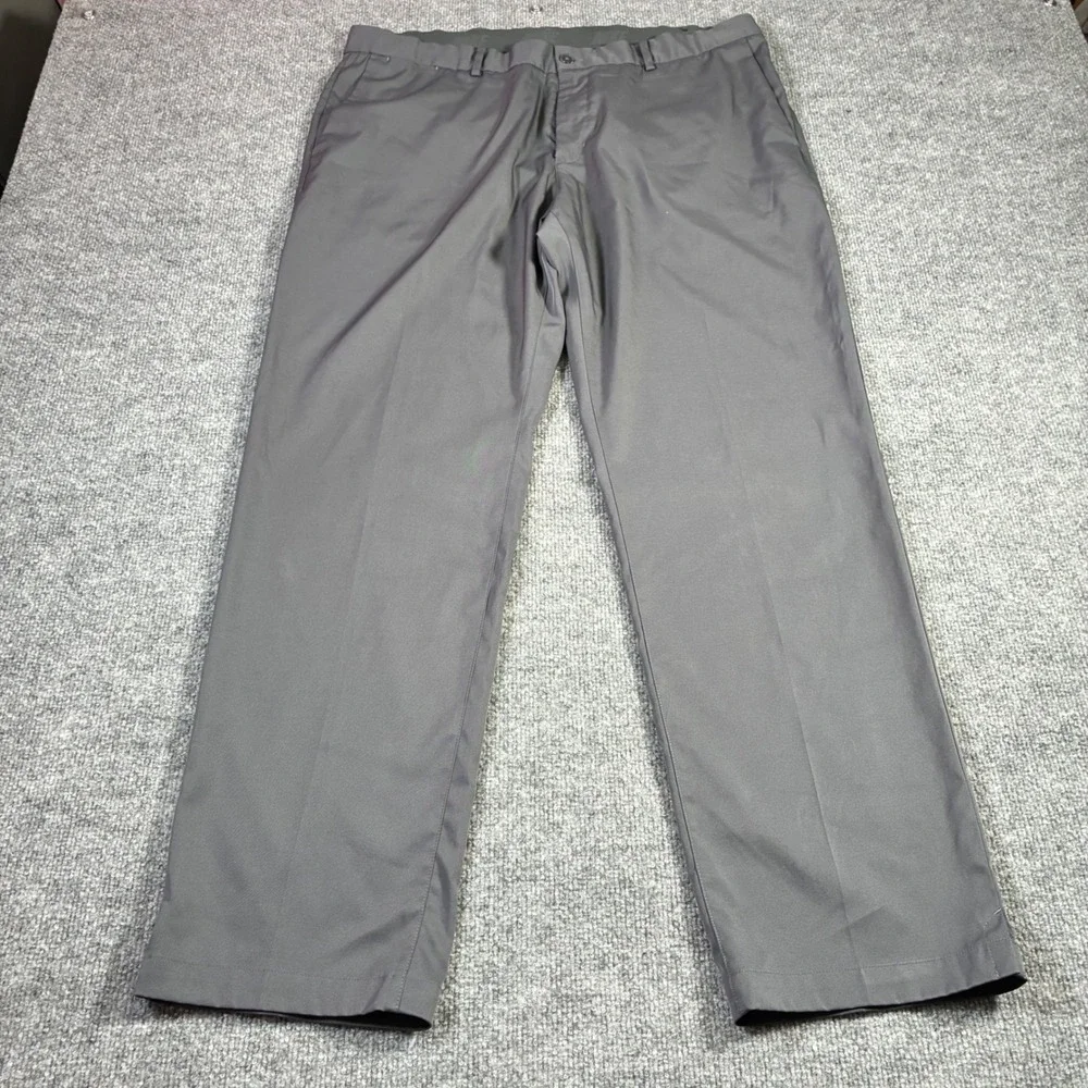 Nike Golf Pants Mens 38x32 Gray‎ Dri-FIT Flat Front Stretch Trousers